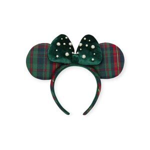 Disney Minnie Mouse Holiday Plaid Ears Headband 2025 NWT